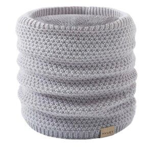 Grey Fleece Neck Warmer Scarf One Size Thick Winter Thermal Men Women Unisex NEW